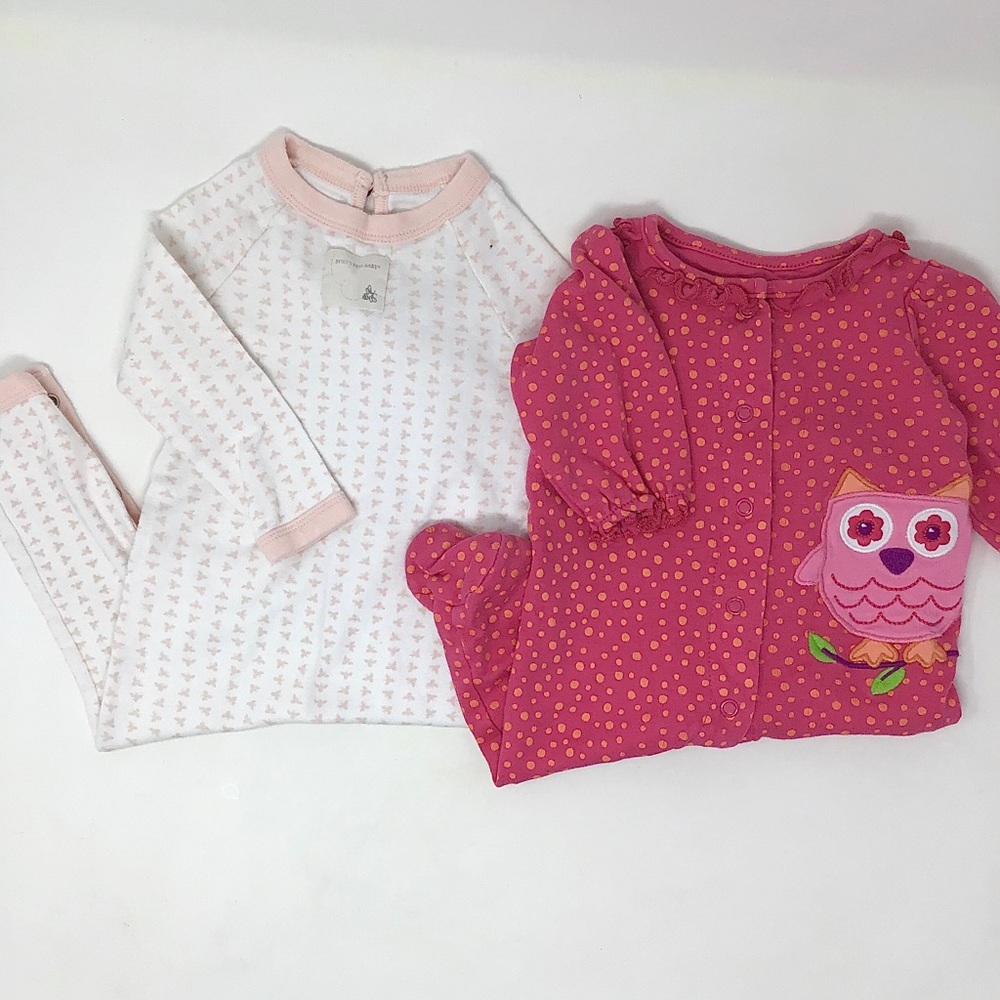 Burts Bee Butterflies Girls Onesie Okie Dokie 3-6M